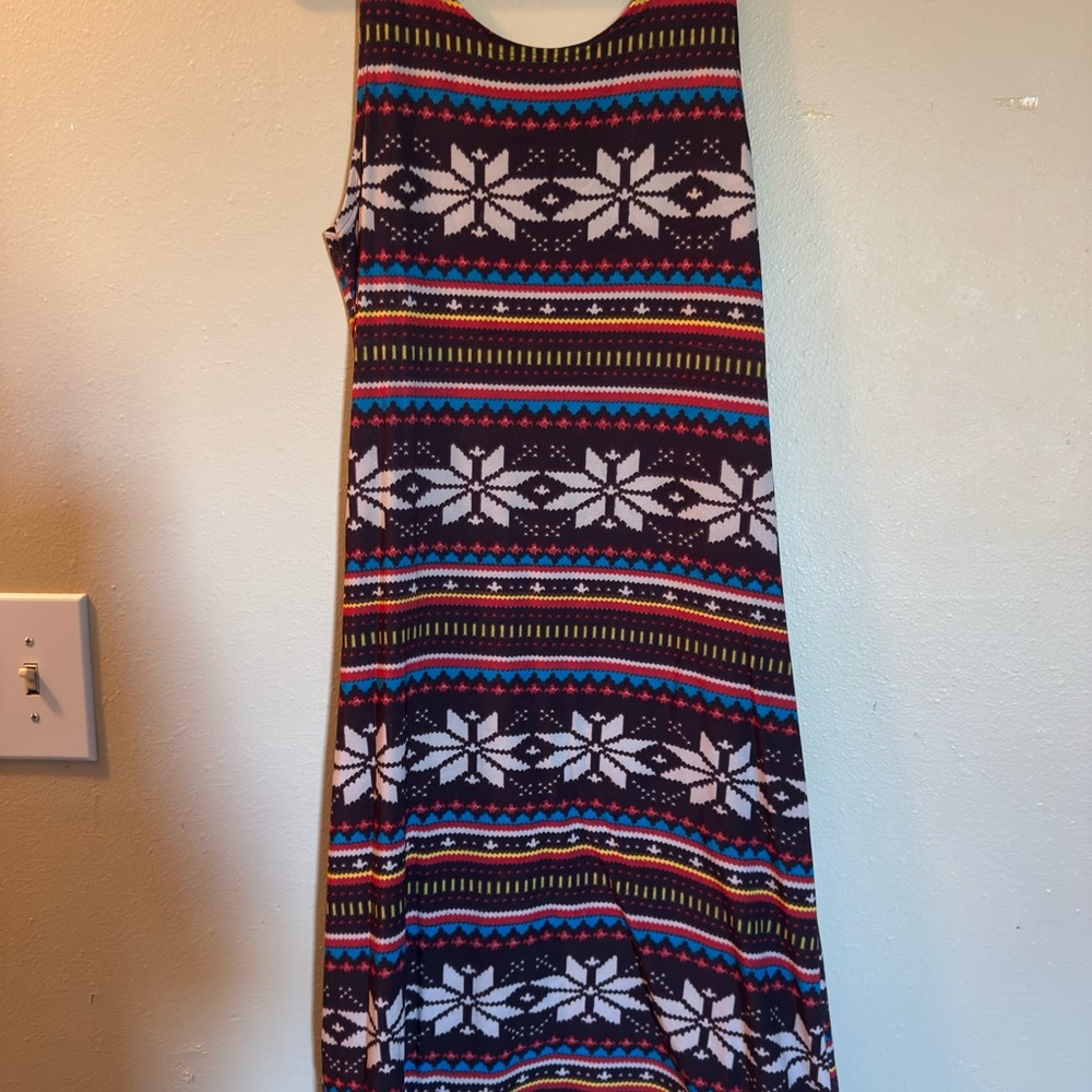Multicolor Patterned Sleeveless Dress